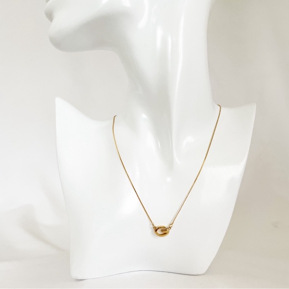 GIVENCHY Vintage Oval 'G' Pendant Necklace - Picture 1 of 8